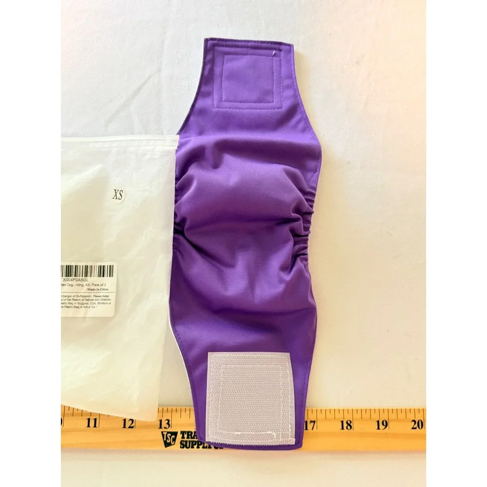 MICOOYO Belly Band Male Dog XS Blue Purple New Washable Reusable Diaper 2pk